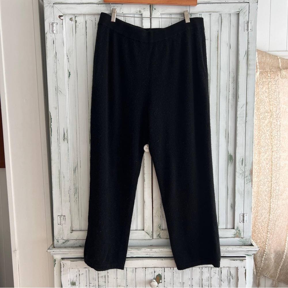 NAADAM 100% Cashmere Black Ankle Pants $198